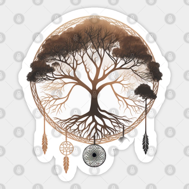 Dream Catcher Tree - Designs for a Green Future Sticker by Greenbubble